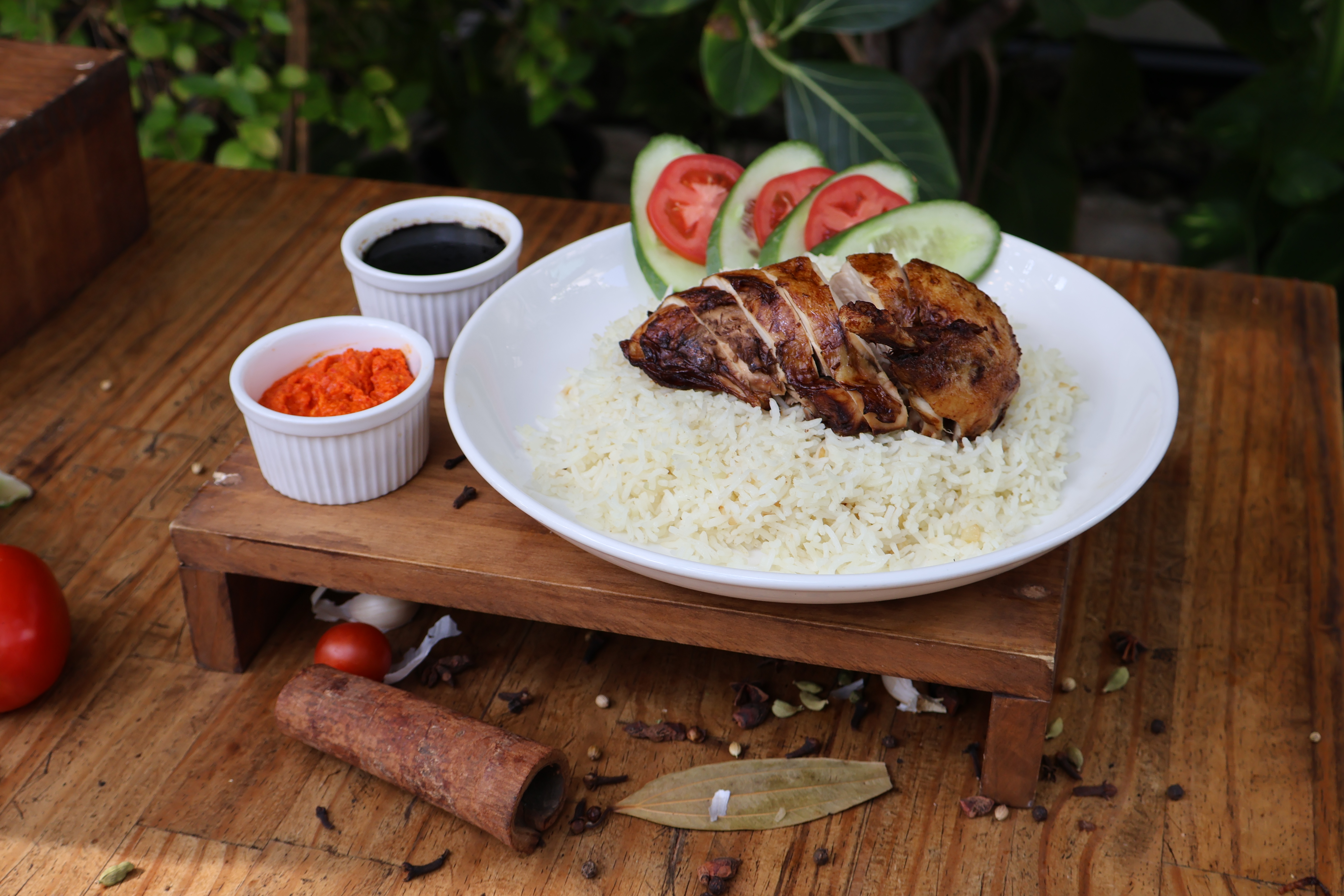 ROASTED HAINANI CHICKEN RICE